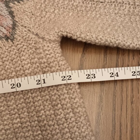 Chicos Size XL (3) Tan Fair Isle Sweater (EUC) - Picture 7 of 11